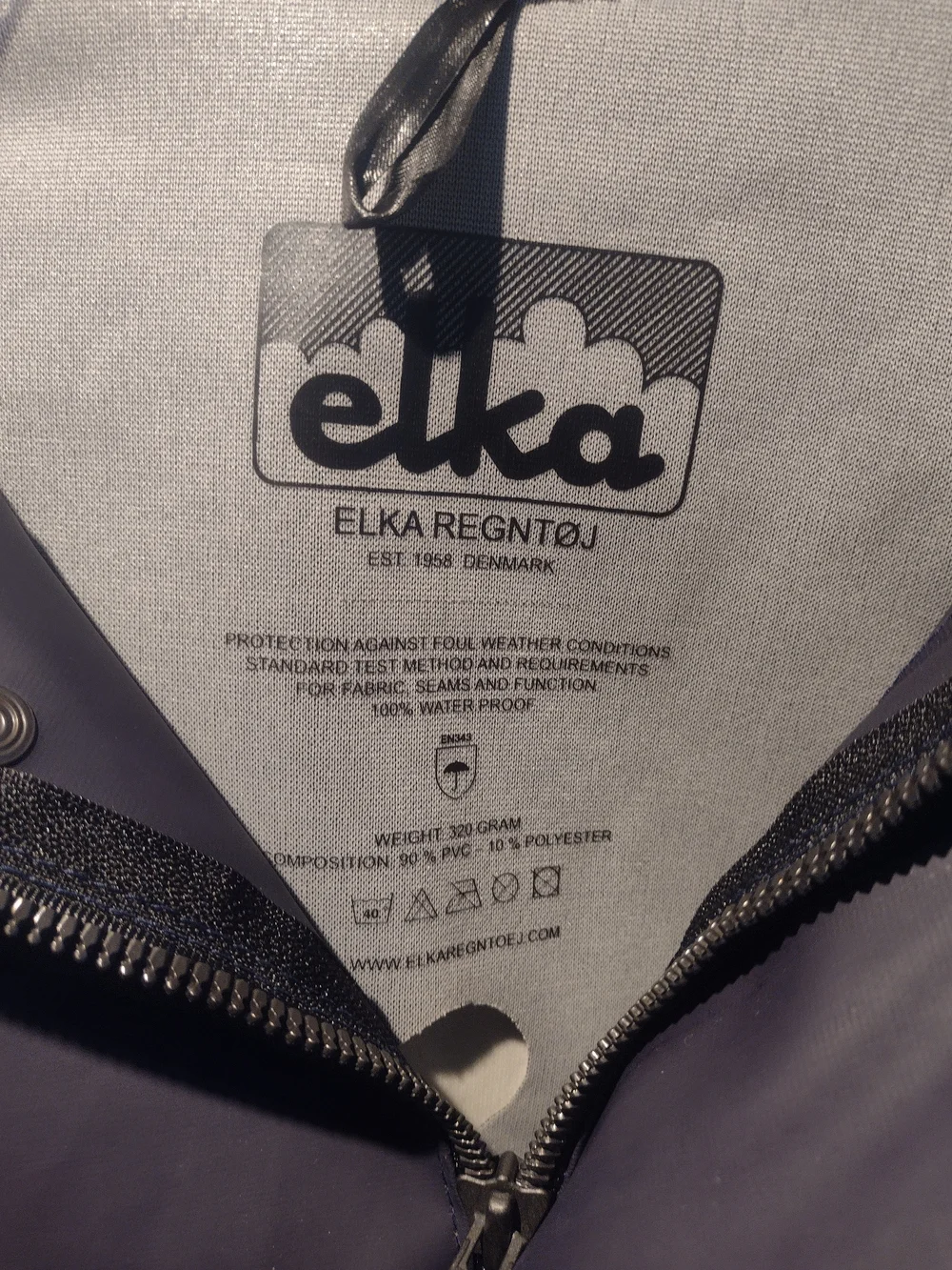Elka Two-Tone Navy and White Hooded Jacket
